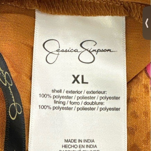 Jessica Simpson Orange Long Sleeve Sundress - Picture 5 of 5